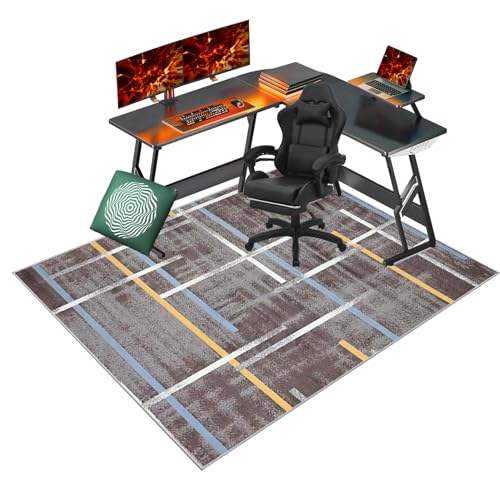 Gaming-Stuhlmatte, 180 x 200 cm, rutschfeste Bürostuhl-Bodenmatte, Mehrzweck-Rollstuhl-Bodenschutz, rutschfeste Schreibtischstuhlmatte für Teppichböden, Teppichböden, Teppichstuhl-Matte