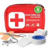 Mini Erste Hilfe Set Verbandskasten - klein & handlich Reiseapotheke - Camping & Travel & Wandern & Outdoor & Fahrrad - First Aid Kit - Unterwegs & reise