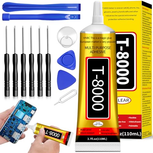 Handy Display Kleber Smartphone Glue - 110ml Glaskleber Mit Reparatursatz Rhinestone Glue, Handy Kleber Rückseite, Glasreparaturflüssigkeit für Schuhkleber Stoffkleber Textilkleber