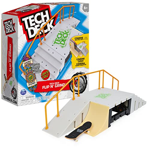 Tech Deck X-Connect Park Creator - Flip N' Grind anpassbares und baubares Wandleuchter Set mit einzigartigem Fingerboard
