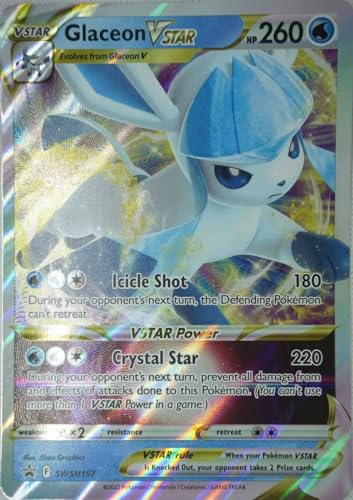 Glaceon VSTAR SWSH197 Pokémon Sammelkarte, Jumbo-Übergröße, holografisch