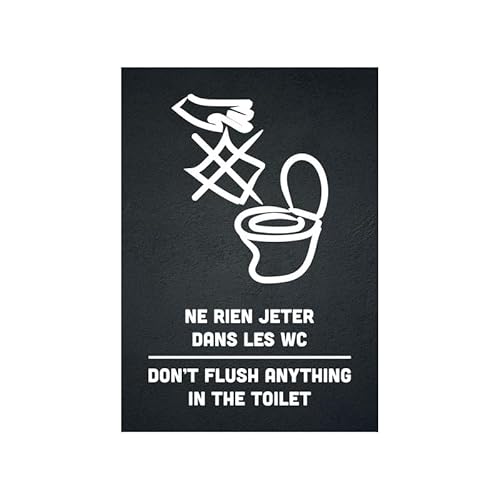 Aufkleber "Do 't spring in the toilet", A6, Schwarz