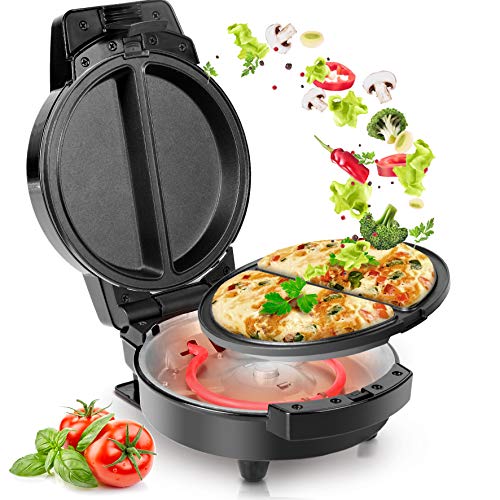 Duronic OM60 Omelette maker | Omlette Grill 600W | Antihaft-Kochplatte | Automatische Temperaturregelung | Für Omlettes, Calzone, Tortilla, Apfel- oder Maultaschen oder kleine Kuchen