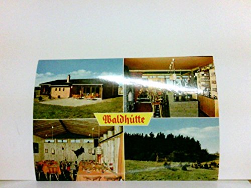 Mrhrbild AK Restaurant - Cafe "Waldhütte" . Erholungsstätte am Rande der Hüttener Berge. Brekendorf. Gebäudeansicht mit Terrasse, 2x Innenansicht, Panoramablick