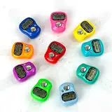 binky 5 Stück Fingerzähler, Hand Tally Finger Counter Clicker Zähler Reihenzähler Mini Handzähler, Elektronische 5 Digit LCD-Display für Inventur, Sport, Marketing, Flugzeug, Golf, Zufällige Farbe