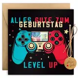 Geldgeschenke Geldkarte Geburtstag, Gamepad Geburtstagskarte Geldgeschenke Verpackung mit Umschlägen, Jugendweihe Zocker Geschenke Junge Wunscherfüller, Geschenkverpackung Geburtstag Gaming Deko