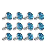 HEEPDD 100 Stücke Strass Niet, B Acryl Diamant Niet 8 MM DIY Dekorative Stud Synthetische Kristall Strass für Gepäck Schuhe Hüte Kleidung Dekoration(Shallow Blue)