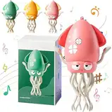SUMKTO Magisches tanzendes Oktopus, verrücktes 8-Bein-Autotanz-Oktopus mit LED und Musik, krabbelndes Spielzeug mit automa