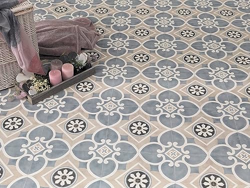 PVC Bodenbelag Vinylboden in nostalgischer Retro Art, Zuschnitt (2m breit, 3m lang)