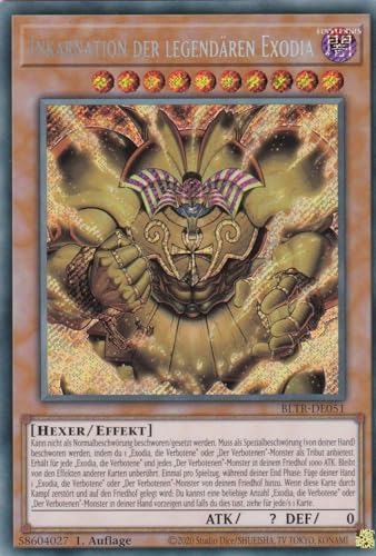 BLTR-DE051 - Inkarnation der legendären Exodia - Secret Rare - Deutsch - Battles of Legend: Terminal Revenge - mit LMS Trading Fieldcenter-Karte Yugioh