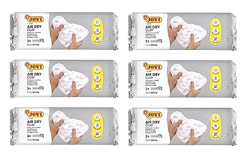 Jovi - Modellierpaste Air Dry 6 Stück, Weiß, 3 kg (P85/6)