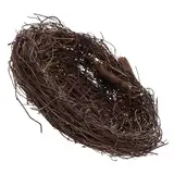 Milisten Rattan Vogelnest Vogelnest Vogelhaus Vogelnest Dekoration Gewebtes Vogelnest Künstliche Nest Ornamente Dekorativer Vogelnest Anhänger Vogelnest Ornament Vogelnest