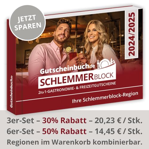 Gutscheinbuch.de Schlemmerblock Essen/Mülheim/Oberhausen 2025 inkl. Guthabencode für Mobile-Gutscheine.de