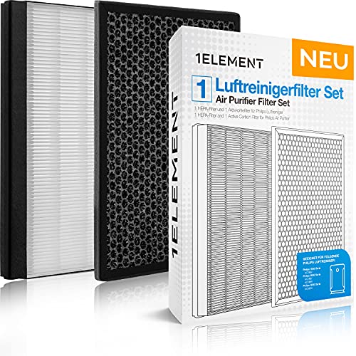 [NEU] 2er Filter-Set für Philips Luftreiniger [AC2882, AC2887, AC2889 & AC3829] – 1 HEPA-Filter und 1 Aktivkohlefilter [Ersetzt FY2422 & FY2420]