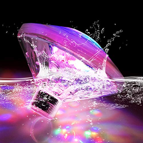 Esoes LED Unterwasser Licht Badewannenlicht Teich Pool Bunte Schwimmende Lampe Wasserdicht Party Glow Nachtlichter Unterwasser Disco Beleuchtung Licht 7 Beleuchtung Modi