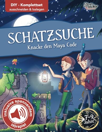 Schatzsuche "Knacke den Maya-Code" inkl. spannendem Hörspiel für Kinder von 7-9 Jahren: Das fertige Schnitzeljagd-Komplettpaket (Fertig geplante Schatzsuchen für den Kindergeburtstag)