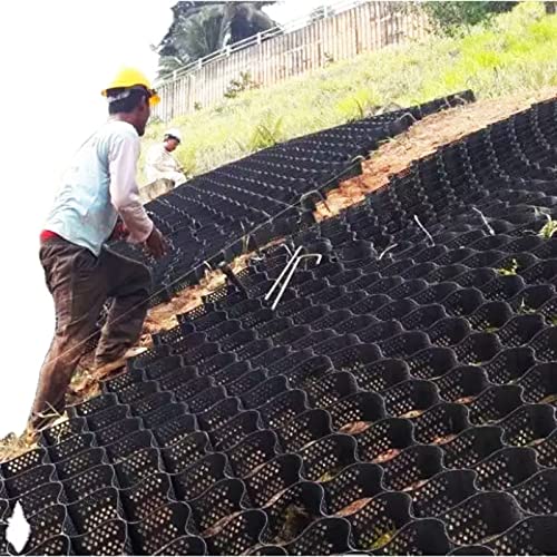 Geogitter aus HDPE Geogitter mit hoher Zugfestigkeit, Bodenstabilisator für Terrassen, Schuppen, Wege, Einfahrten und Parkplätze (Größe: 200 cm x 1000 cm)