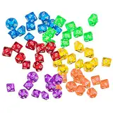 Yourandoll 60 STÜCKE Polyedrische Würfel D10 (0-9) Dice Würfel Spielwürfel for DND RPG Tischspiele