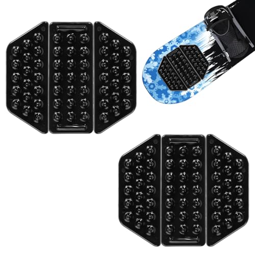 Snowboard Stomp Pads, schwarze Snowboard Grip Stomp Pad bietet zusätzlichen Halt, 6 Stück