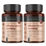 Heidelbeerextrakt 10,000 mg x 360 Tabletten (2 Flaschen) - 10 X mehr Anthocyanidine pro Tablette als die meisten Produkte der Konkurrenz - dazu noch 5 mg Piperin für 300% bessere Absorption