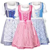 MS-Trachten Kinder Dirndl Kinderdirndl Trachtenkleid Emily (Hellblau, 140)