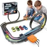 Atlasonix Autorennbahn, Elektrisches Auto für Kinder, Rennbahn Kinder 3 4 5 6 7 8 Jahre für Jungen und Mädchen, Car Rennbahn Set für Jungen, Geschenke zum Geburtstag Weihnachten