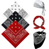 sularpek Bandana, 3 Stück Bandana Kopftuch Damen und Herren, Bandanas mit Original Paisley Muster,Headwear Haar Schal Ansatz Handgelenk Kopf Biker, 55 x 55 cm