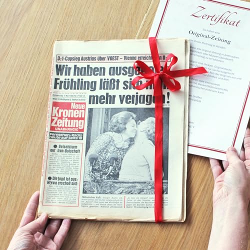 Zeitung aus Österreich vom Tag der Geburt 1954 - historische Originalzeitung als Geschenkidee zum Geburtstag