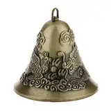 HondoKet Mini-Feng Shui chinesischen Drachen Charm Bell und Phoenix Figur