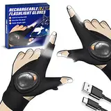 Vatertagsgeschenke für Papa Geschenk Led Handschuhe - Angelhandschuhe Handschuhe Angelzubehör Geschenke für Angler, Sinnvolle Geschenke für Männer Geschenke für Papa Geburtstagsgeschenk für Männer