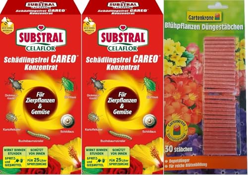 2 X 250 ml Schädlingsfrei Careo Konzentrat für Zierpflanzen & Gemüse