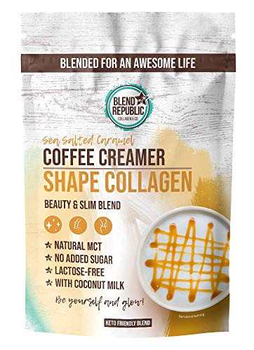 Keto Coffee Creamer mit Collagen für ketogene Ernährung - ohne Zuckerzusatz ⍟ Keto Pulver mit bioaktiven Kollagenpeptiden Typ I/III, Kollagenpulver mit Kokosöl und MCT Öl ⍟ 30 Portionen Keto Beauty