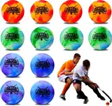 CHCAES 12 Stück Feldhockey Straßenhockey Bälle Streethockey Ball Inline Hockey Ball Rollhockey 6.6cm High Density Kein Hüpfen für Verschiedene Böden Indoor Street Verschiedene Böden Bunt