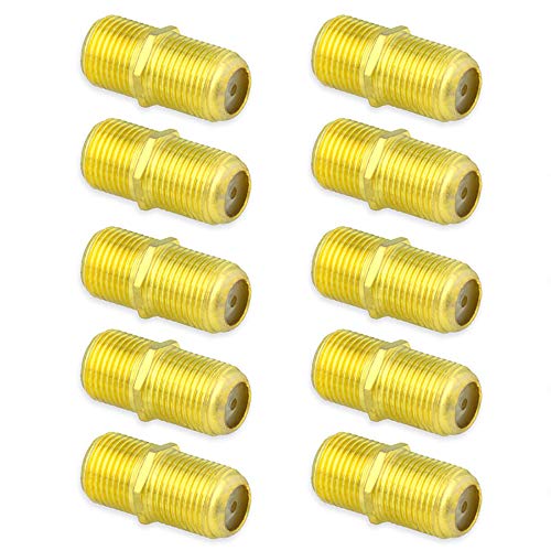 E.T 10x SAT TV F-Buchse Verbinder Kupplung Doppelbuchse Koaxial Kabel Adapter Verbinder