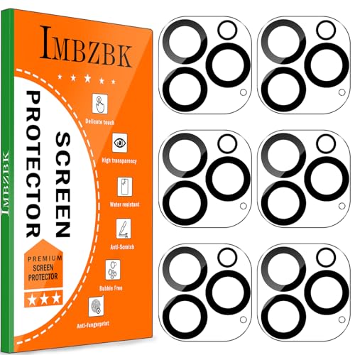 IMBZBK 6 Stück Kameraschutz für iPhone 16 Pro und iPhone 16 Pro Max für Panzerglas Kamera Schutz Zubehör Camera Protector, Hülle Freundlich 9H Kamera Schutzfolie