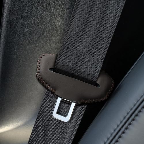 deemars 2PCS Sicherheitsgurt Schnalle Abdeckung, Auto-Sicherheitsgurt Schnalle Protector, Auto Universal Sicherheitsgurt Clips Abdeckung, Interior Decor Zubehör für die meisten Autos (Mokka braun)