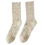 XTBFOOJ Damen StrüMpfe Damen-Florsocken, dicke Nadel, dicke Strümpfe Socken Herren 43-46 Schwarz (Grey #2, One Size) Innensocken