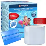 Veddelholzer Pool Reparaturset wasserdichtes unterwasser Klebeband 10 cm x 150 cm Transparentes Abdichtband, Flex Tape, Flickzeug zum Abdichten von Swimmingpool für alle Pooloberflächen