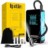Elektrische Luftpumpe, 150 PSI Tragbare Akku Kompressor 12V 6000mAh, Wiederaufladbarer Luftpumpe Fahrrad mit LED-Licht, Elektrische Fahrradpumpe für Auto, E-Bike, Motorrad