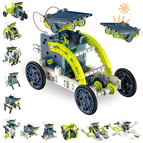 ACELIFE STEM Solar Roboter Kit,12-in-1 DIY Bauspielzeug Angetrieben durch Solarenergie, Konstruktionsset für Kinder Spielzeug im Alter von 8-12+ Jahren Jungen und Mädchen Geschenk für Geburtstag