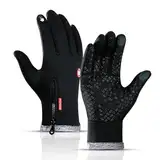 PCFING Winter Handschuhe Damen, Unisex Touchscreen Warm Handschuhe, Wasserdicht, Winddicht & rutschfest-L