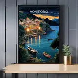 Reisezentrum Nacht Reise Poster Druck Wand Kunst Bilder Leinwand Malerei Wohnzimmer Wohnkultur 40x50cm ohne Rahmen