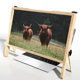 Vergrößerungsglas für Laptop, 3D 21Inch Bildschirmlupe Leselupe für PC Filme, Spiele und Videos, mit Faltbarer Ständer, Vergrößerungsglas Kompatible Tablet Laptop und Buch (braun)