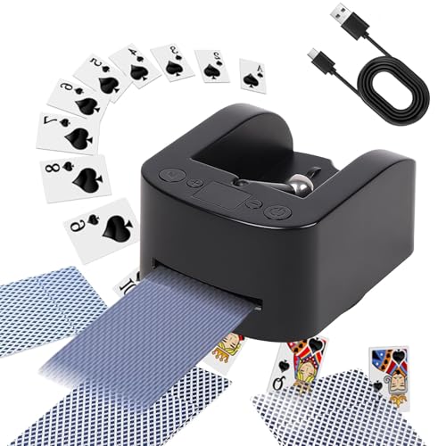 Halbautomatischer Kartenhändler, 2 Decks, 2–8 Spieler, automatischer Händler, rotierender Kartenhändler, elektronischer manueller Kartenhändler for Casino-Spiele, integrierter wiederaufladbarer 1800-m