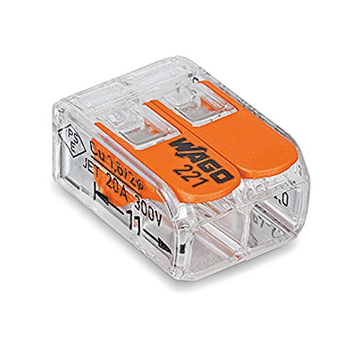 WAGO 221412 Compact 4050821808435 Verbindungsklemme, Transparent/Orange