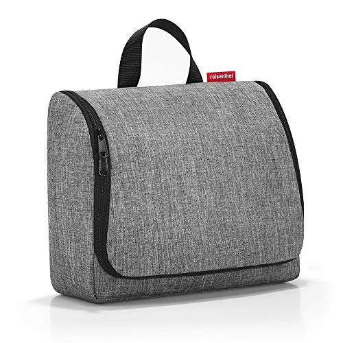reisenthel toiletbag XL Twist Silver - praktischer Kulturbeutel mit Haken, wasserabweisendes Material