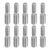 PATIKIL M6x1 zu M8x1.25 Doppel Ende Gewindebolzen Schraube Bolzen 10 Packung 304 Edelstahl Stab Bolzen Gewinde Reduzierer Adapter für Möbel Hardware 30mm Lang