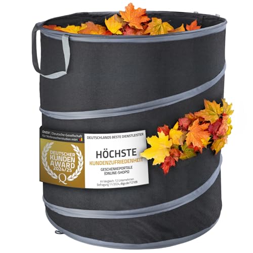 Garten-Abfallsack Selbststehend & robust; Pop-Up Gartensäcke, Laubsack für Grünschnitt, Rasenschnitt & Gartenabfälle (XL)