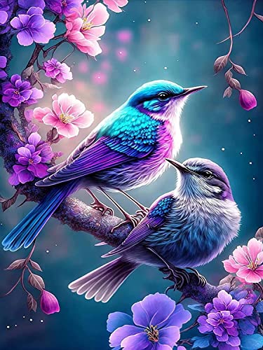 Diamond Painting, diamond art stitch diamond painting kits for adults Embroidery Painting with Accessories for Home Decor Wall 30 x 40 cm Sparrow Bird