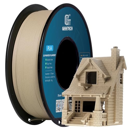 GEEETECH Filament PLA 1.75mm for 3D Drucker 1kg Spool, Holz